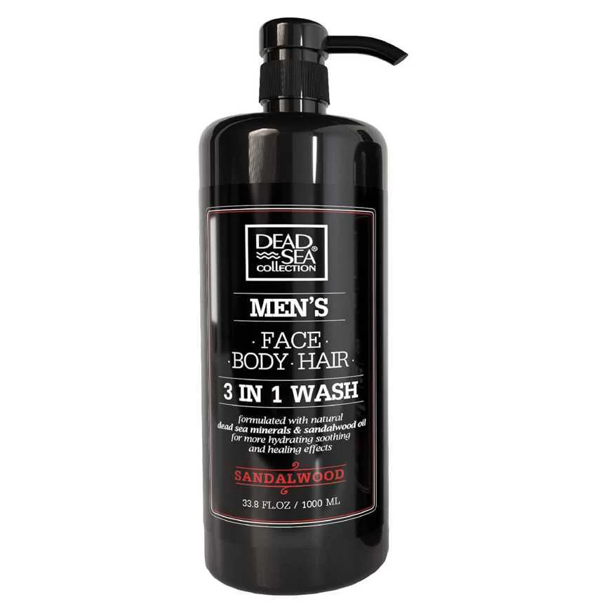 Dead Sea Collection Men's 3-in-1 Face, Body, Hair Wash 33.8 oz. - Image 3