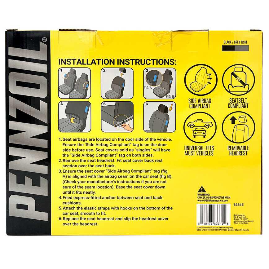 Pennzoil Seat Covers 2 pk. - Image 3